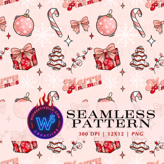 Pinkmas Seamless Pattern